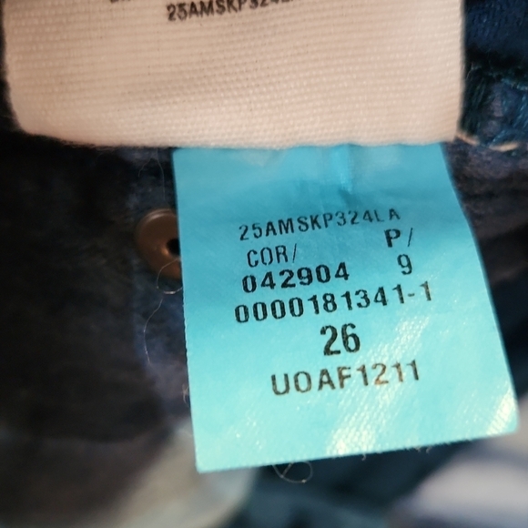 Pilcro Jeans Pants The Letter Press Turquoise Size 26 - Picture 14 of 15